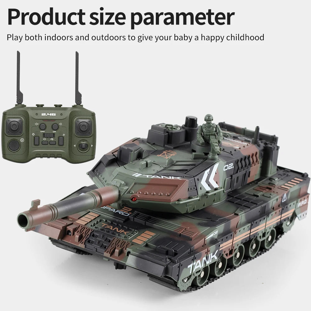 2.4G Tracked Simulation Remote Control Tank Water Bomb Spray Remote Control Vehicle War Armored Vehicle Model Children Toy Gift