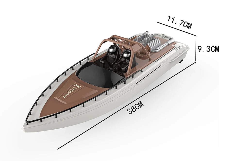 TKKJ RC Boat High Speed Double Electric Machine propeller 2.4GHz Remote Control Boat 1:28 Speedboat Model Toys for Children Kids