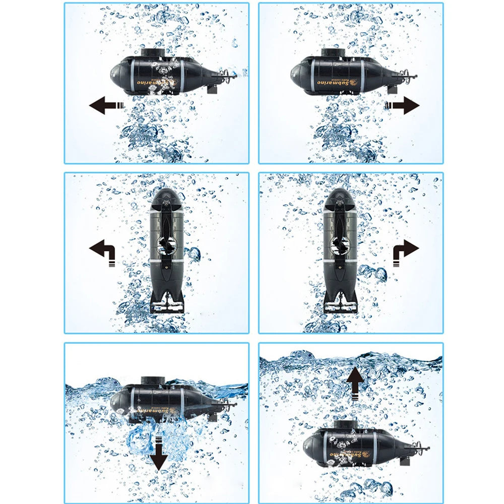 2.4G Electric 6 Channels Diving Model Wireless Remote Control Submarine Boat Toy Sports Submarine Remote Control Kids Toy