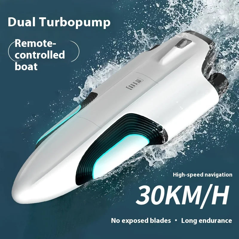 S2 Twin Jet RC Racing Boat High Speed Self-Righting Remote Control Ship 2.4Ghz Watercraft Model with Flip Over Recovery