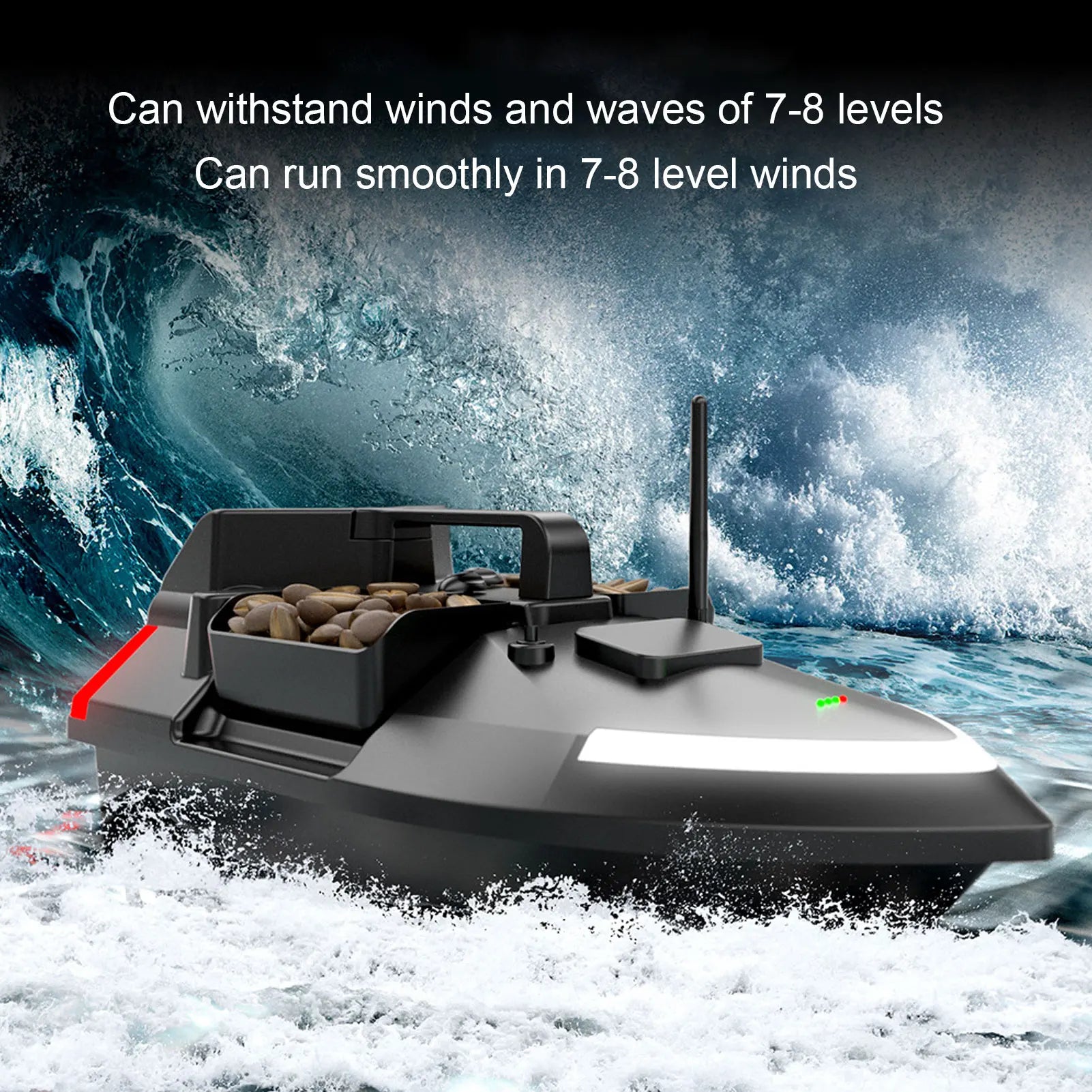 RC Fishing Finder Boat Global Position System Remote Control Fishing Bait Boat 2Kg Load Automatic Course Correction for River