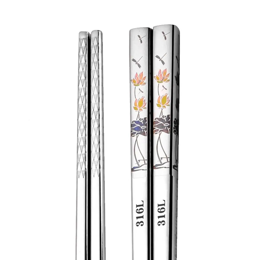 Luxury Reusable Cherry Blossom Healthy Dining Bar Sushi Kitchen Tools Tableware Chopsticks Kitchenware