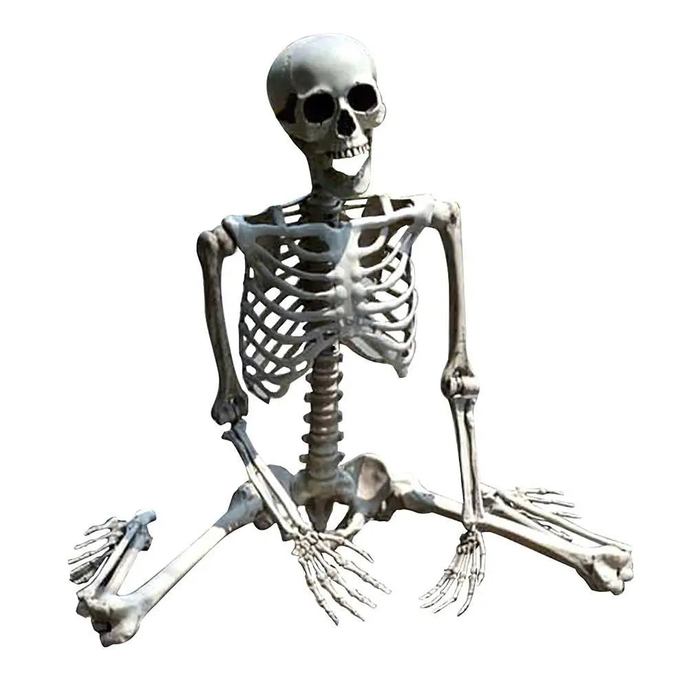 Halloween Human Skeleton Haunted House Hanging Props Home Evil Party Decoration Horror Scary Movable Big Skull Decorations