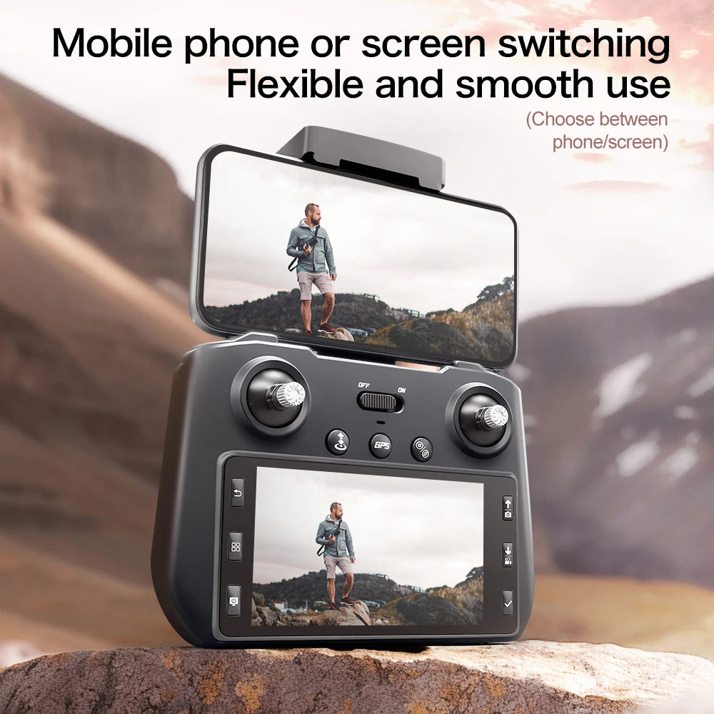 XT808 Screen Display Drones 5G Optical Flow GPS Folding With WIFI Transmission 8K HD Professional Aerial Camera Quadcopters Toys