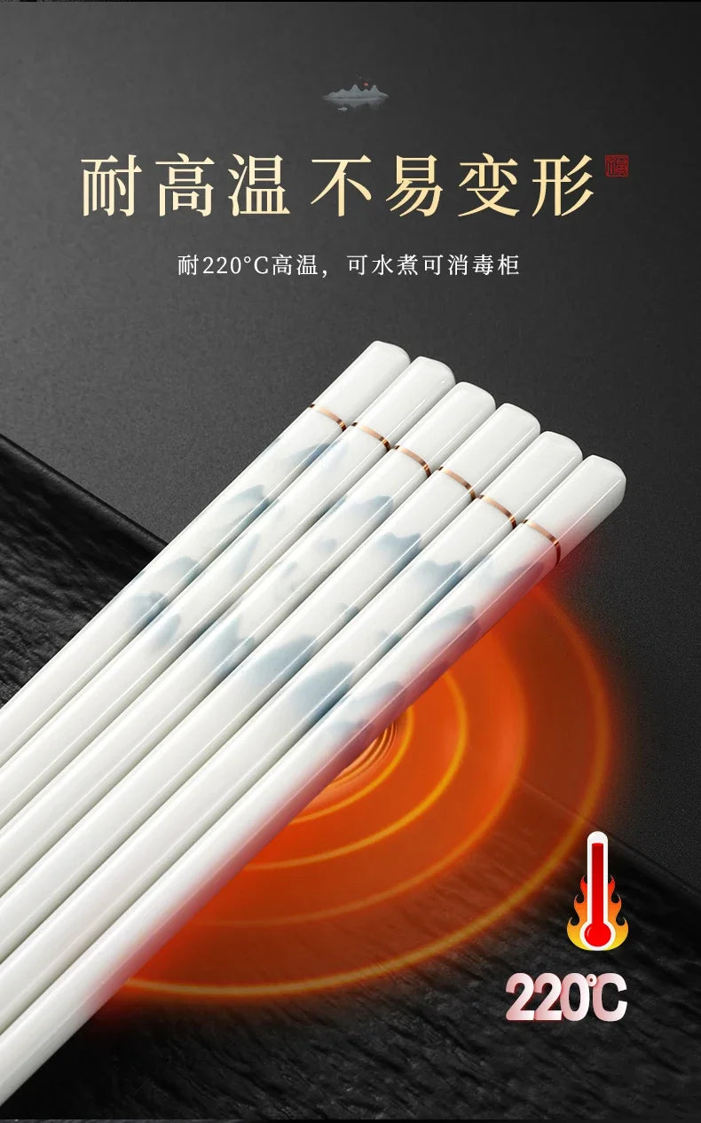 High End New Antibacterial, Mildew Proof, Anti Slip Chopsticks for Household Use, Heat-resistant Household Chopsticks