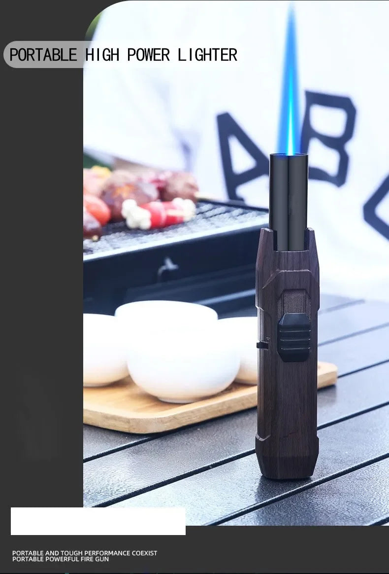 Kitchen BBQ Cigar Big Jet Flame Fire Butane Torch Outdoor Powerful Flame Camping Gun Lighter Mans Tools Without Gas No Box