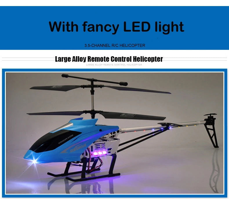 3.5CH Rc Helicopter Extra Large Remote Control Drone Durable Charging Model UAV Outdoor Aircraft Helicoptero Gift Toys for Kids