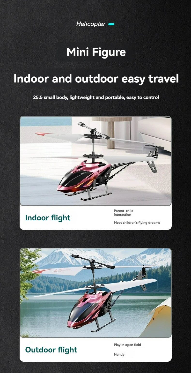 3.5-way remote-controlled airplane 2.4G electric helicopter charging, luminous, and crash resistant aircraft remote-controlled a