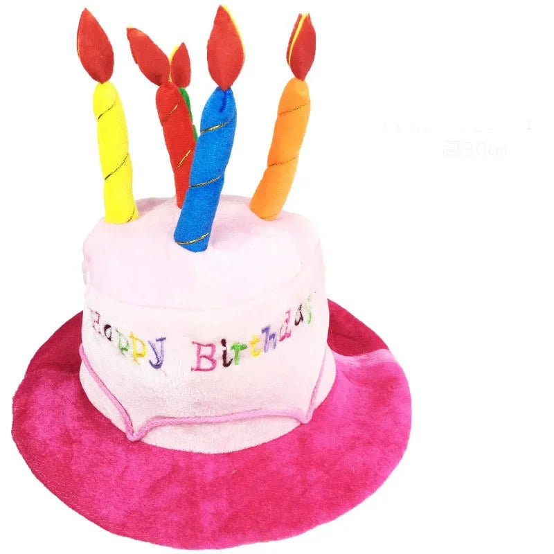 Adult Halloween Fancy Dress Up Hat Stage Show Props Clown Funny Dress Up Clown Hat Carnival Birthday Cake Cap