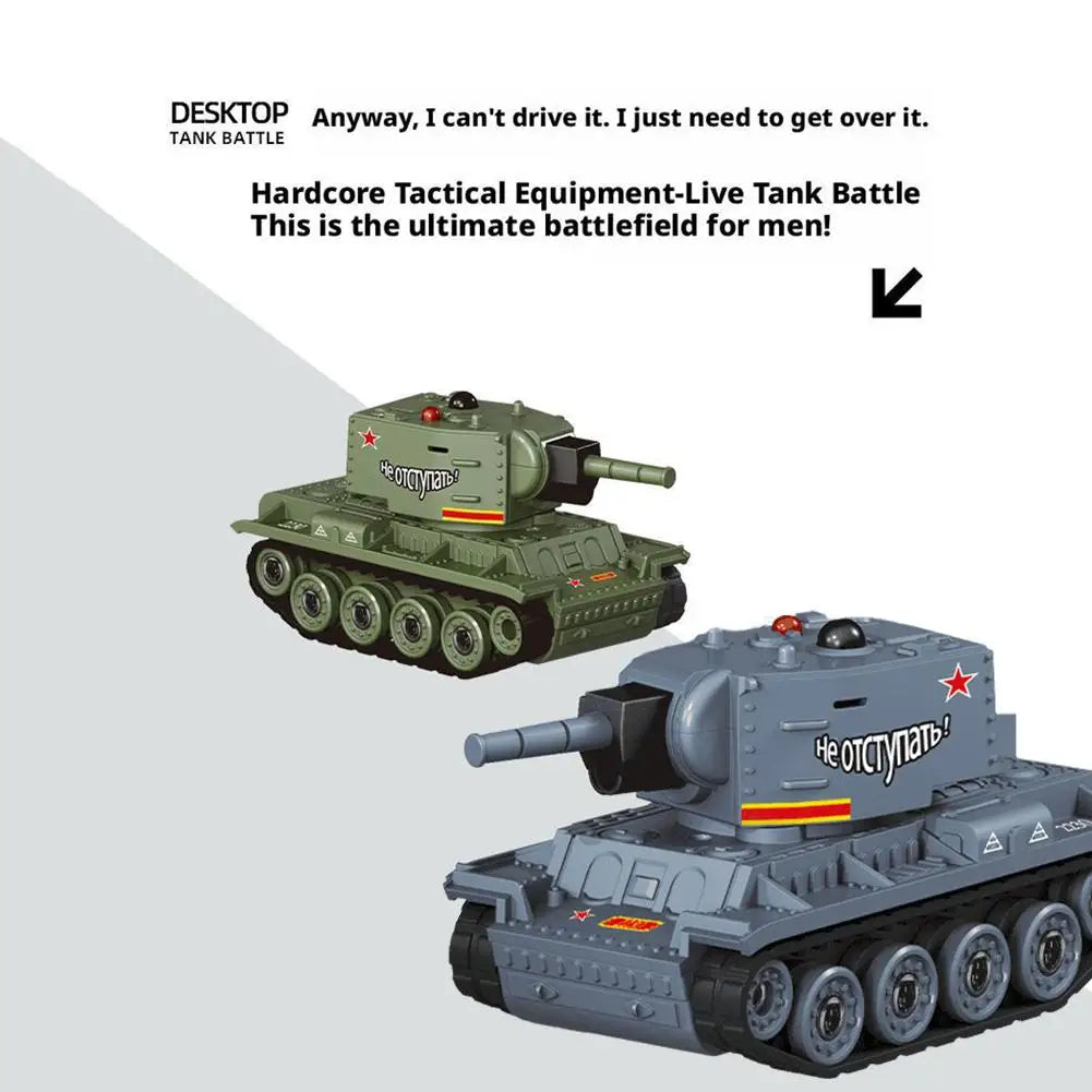 Mini Scale RC Battle Tanks - Safe Infrared Combat System with Rotation, Parent-Child Interactive Military Toys for Boys