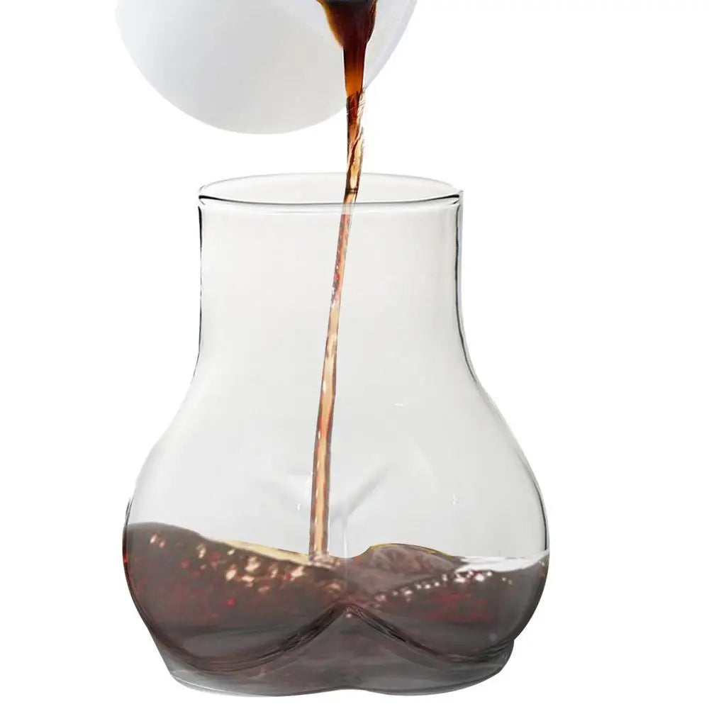 Butt Glass Cup Creative Glass Ass Mug Milk Taste Butt Body Shape Lovely Cup Glass Cup For Milk Water Coffee Cups Home Decor