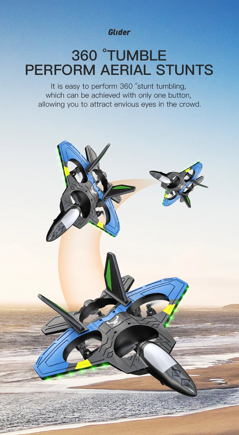 RC Aircraft Fighter 2.4G 4CH 6-Axis Gyroscope Automatic Balance 360° Rollover EPP RTF Electric RC Glider Airplane Toys For Kids