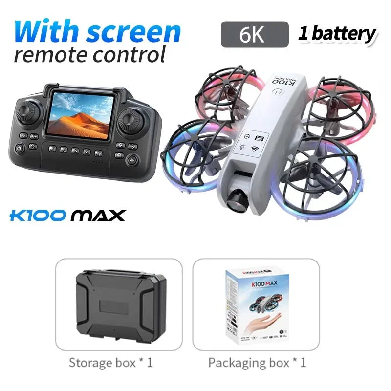 K100 MAX Mini GPS Drone 8K HD Camera Real Time Video Transmis Screen Control Obstacle Avoidance Aerial Photography RC Quadcopter