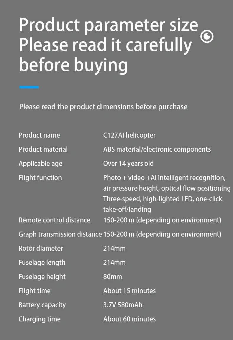 RC ERA C127 AI Brushless FPV with HD Camera Professional 4ch RC Helicopter Single Paddle Without Ailerons for Adult