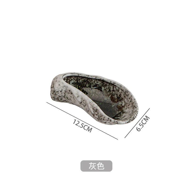 Ceramic Tableware Oyster Plate Dining Plates Snack Bowl Dim Sum Dish Dessert Plate Cold Dish Tray Fruit Bowl Taste Plates