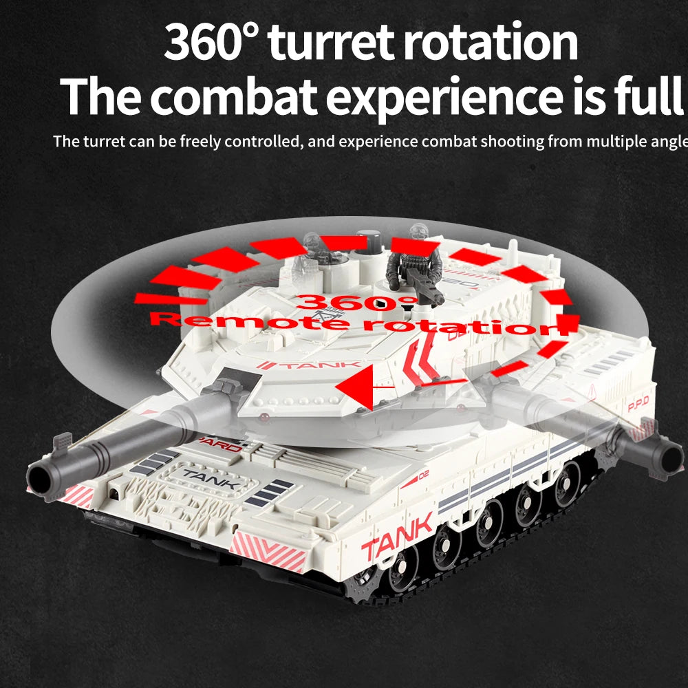 2.4G Tracked Simulation Remote Control Tank Water Bomb Spray Remote Control Vehicle War Armored Vehicle Model Children Toy Gift