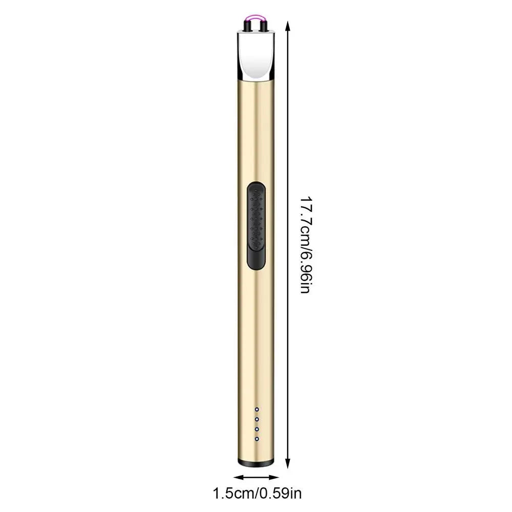 USB Electric Rechargeable Kitchen Lighter Electric Arc BBQ Lighter Windproof Flameless Plasma Ignition Long Gas Lighter