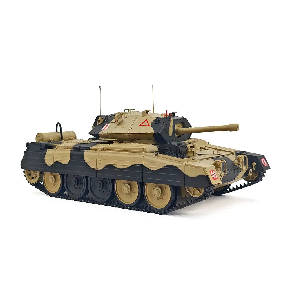 Coolbank 1/16 UK Crusader Mk.III Model tank Combat Vehicle Light with Smoke Turret Rotation 360° remote control Car Toys for Boy