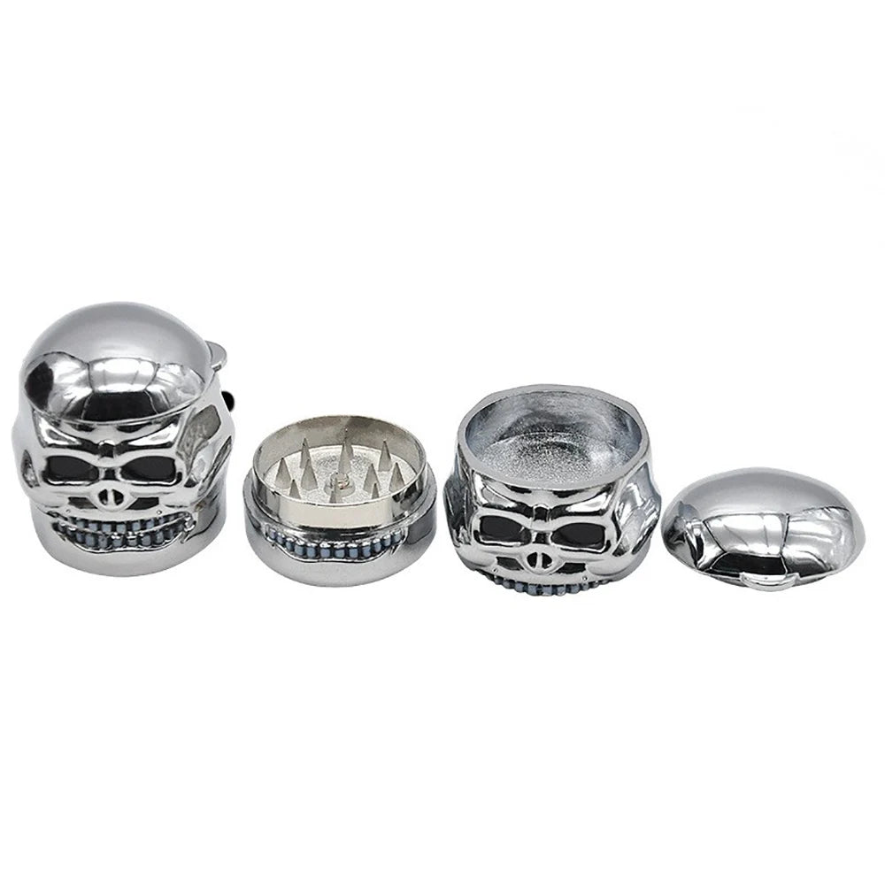Mini Skull Tobacco Grinder Metal Halloween Gift Spice Crusher Small Portable 3 layers Herbs Grinder