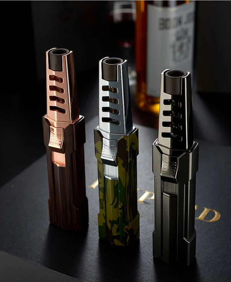 Kitchen BBQ Cigar Big Jet Flame Fire Butane Torch Outdoor Powerful Flame Camping Gun Lighter Mans Tools Without Gas No Box