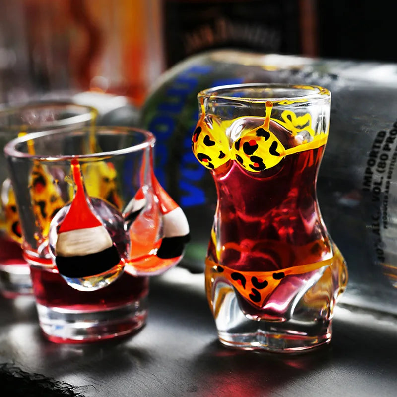Bikini Bust 3D Shot Glass Funny Girls Body Shape Wine Glasses Bar Bachelor Par Cocktail Whiskey Vodka  Beverage Cups 50/80ML