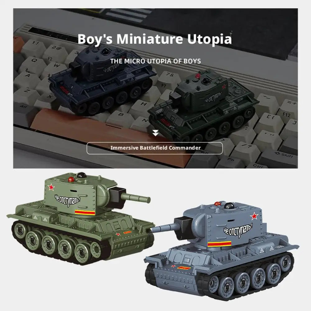 Mini Scale RC Battle Tanks - Safe Infrared Combat System with Rotation, Parent-Child Interactive Military Toys for Boys