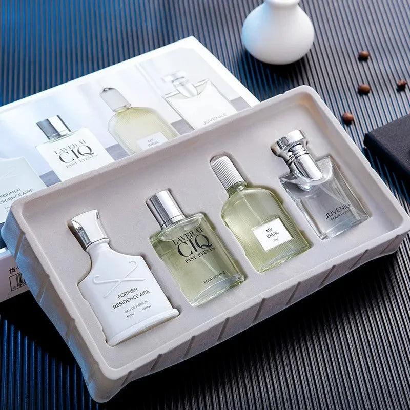 100ml Silver Mountain Water Scent Four PieceSet Lasting Fragrance Men Perfume Gift Box Brand Luxury Refreshing Light Men Perfume
