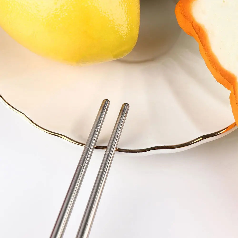 Practical Chinese Hollow Chopsticks Non-slip Stainless Steel Chop Stick Chopstick