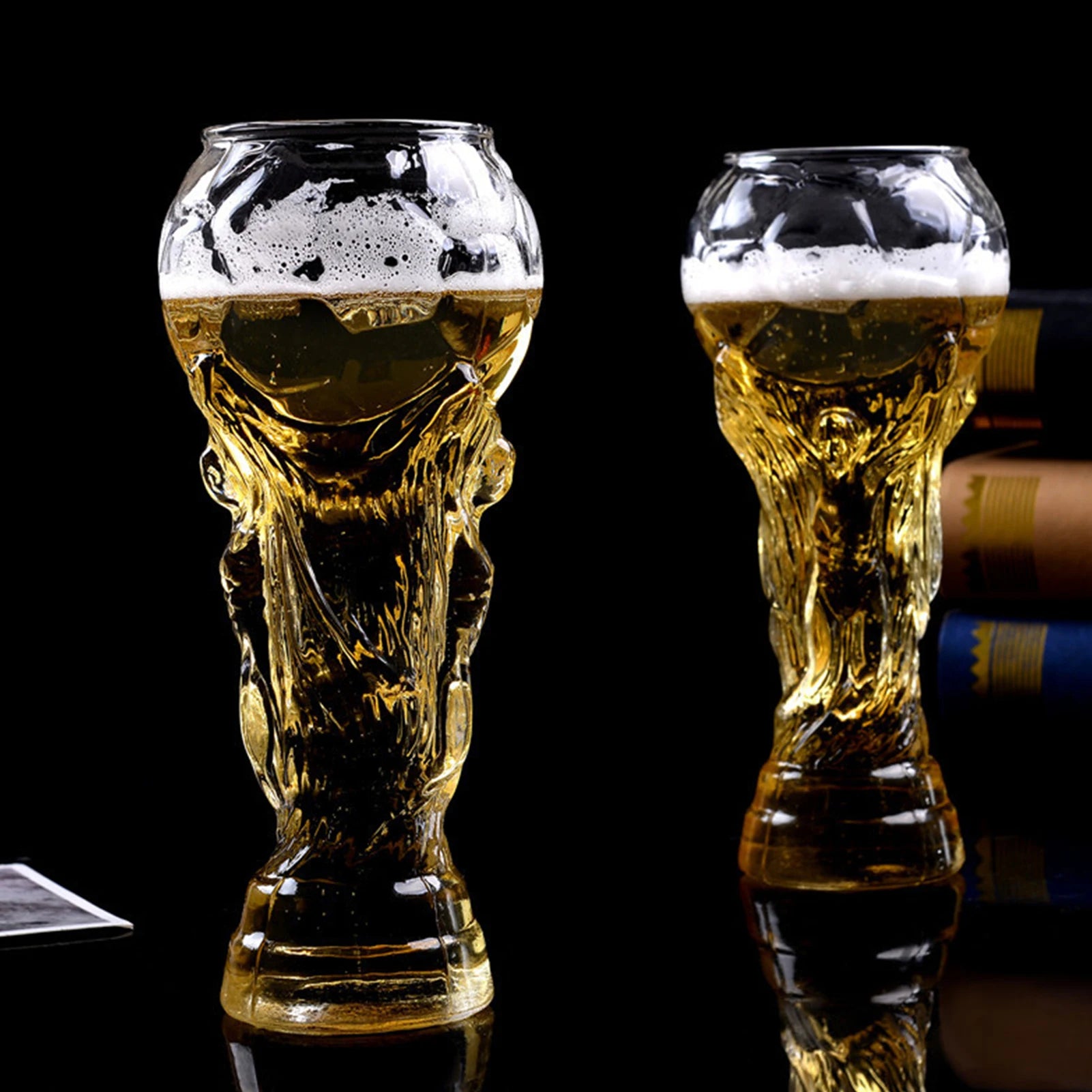 450ml Creative Football Cup Beer Mug Crystal Hercules Large Capacity Glass Wine Cup for Home Bar Beer Cocktails Beverages