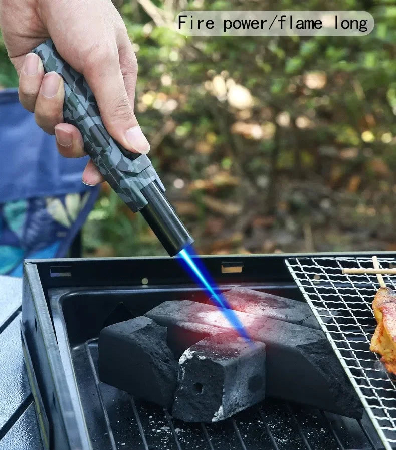 Kitchen BBQ Cigar Big Jet Flame Fire Butane Torch Outdoor Powerful Flame Camping Gun Lighter Mans Tools Without Gas No Box