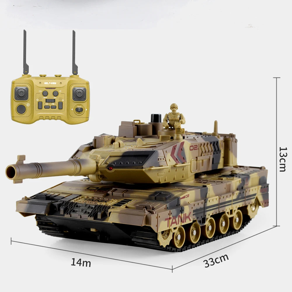 2.4G Tracked Simulation Remote Control Tank Water Bomb Spray Remote Control Vehicle War Armored Vehicle Model Children Toy Gift