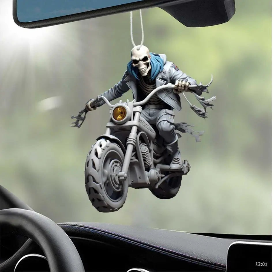 Halloween cartoon decorations, car decorations, skull statues, car skateboards, acrylic pendants