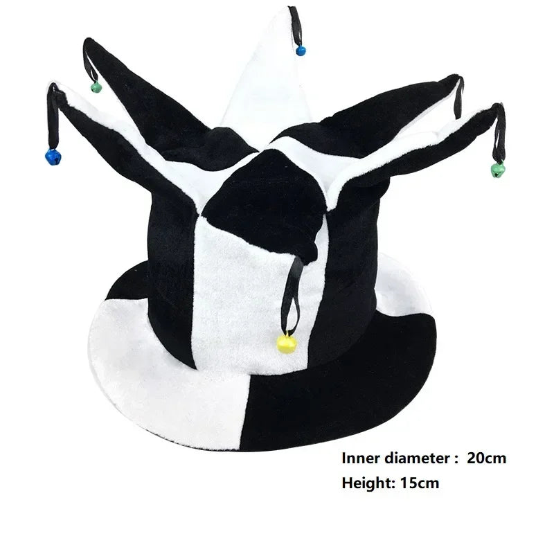 Adult Halloween Fancy Dress Up Hat Stage Show Props Clown Funny Dress Up Clown Hat Carnival Birthday Cake Cap