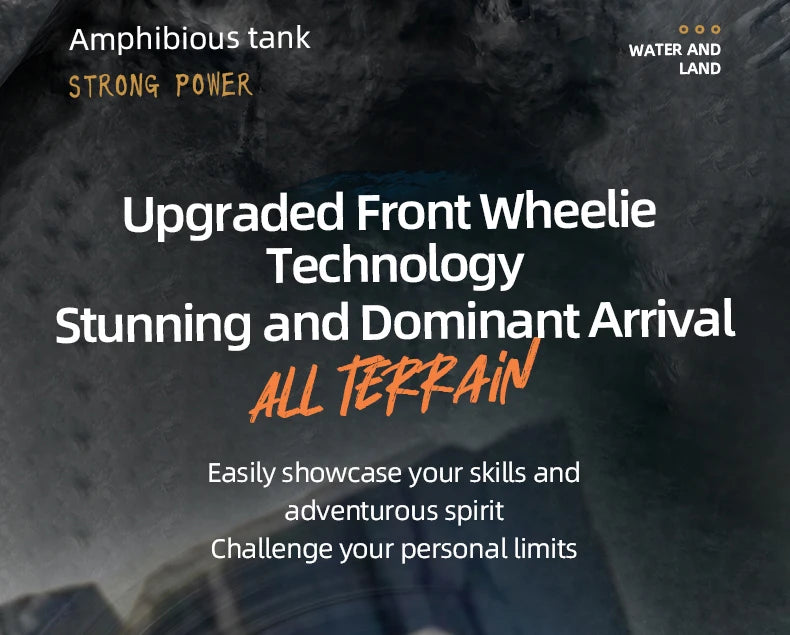 JJRC Q183 RC Car 2.4G Amphibious All Terrain Tracked Tank Remote Control Truck Climbing Off-Road Vehicle Waterproof Toy Kid Gift