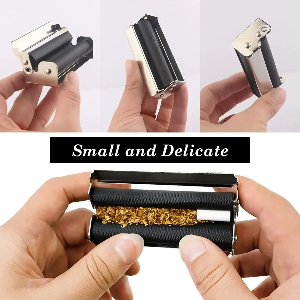 WE PUFF Portable Mini Metal Manual Rolling Machine 70/78/110 MM Paper Tobacco Hand Roller Cigarette Maker Gadgets for Men Gift