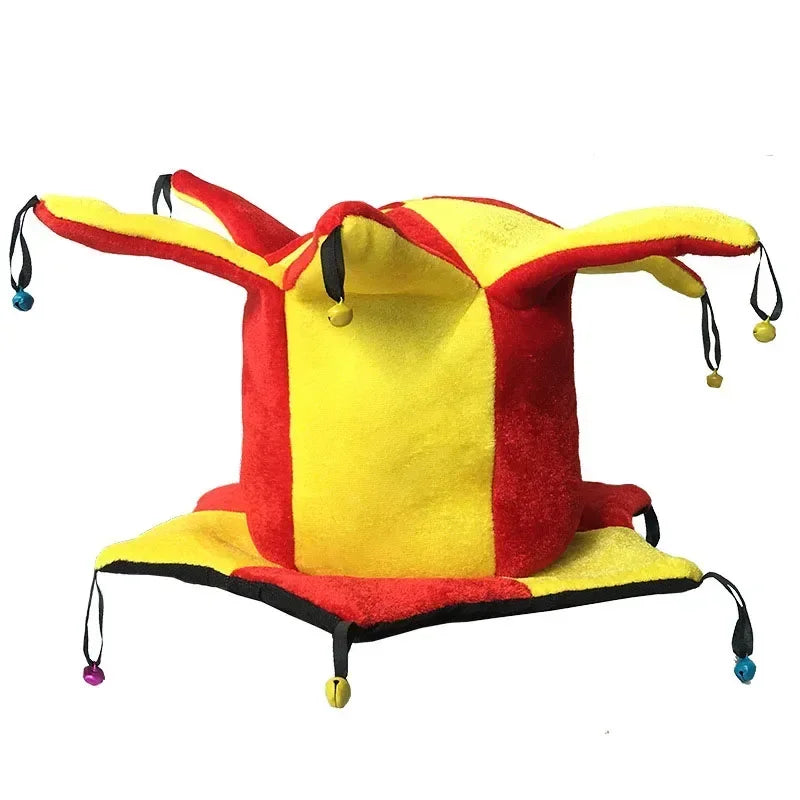 Adult Halloween Fancy Dress Up Hat Stage Show Props Clown Funny Dress Up Clown Hat Carnival Birthday Cake Cap