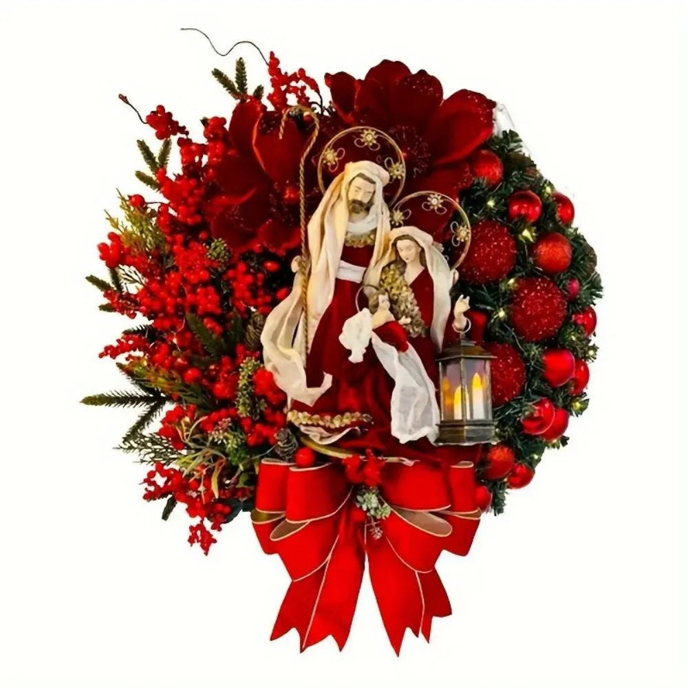 sp Hot Sale Merry Christmas Decoration Wreath Manufacturer Artificial Greenery Christmas Garland Decoration