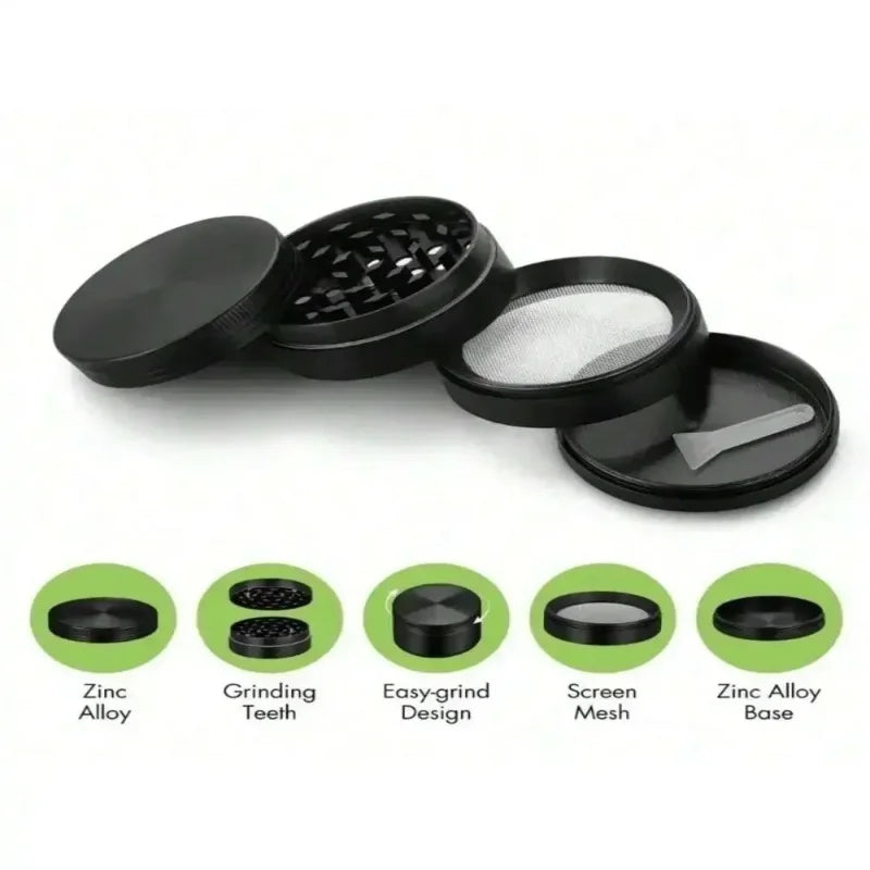 2inch Sun Moon Herb Grinder Spice Manual Crusher Metal Pestle 4-Layers Pepper Mortar Salt Mill Grinder Tools Smoking Accessories