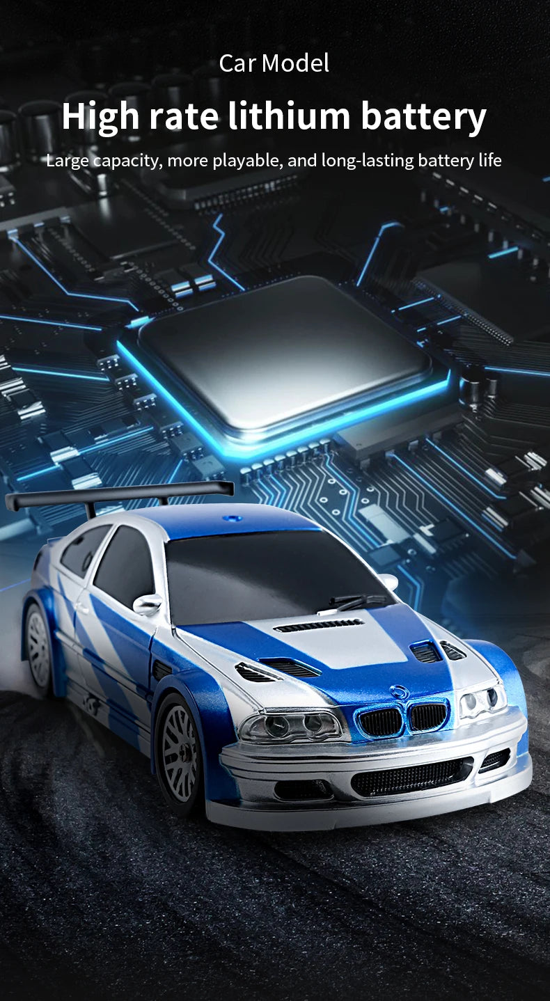 Upgraded Gyro 1/43 RC Drifting Car Racing RTR 4WD High Speed Radio Control Model 2.4G Drift Race Vehicle Mini Gifts