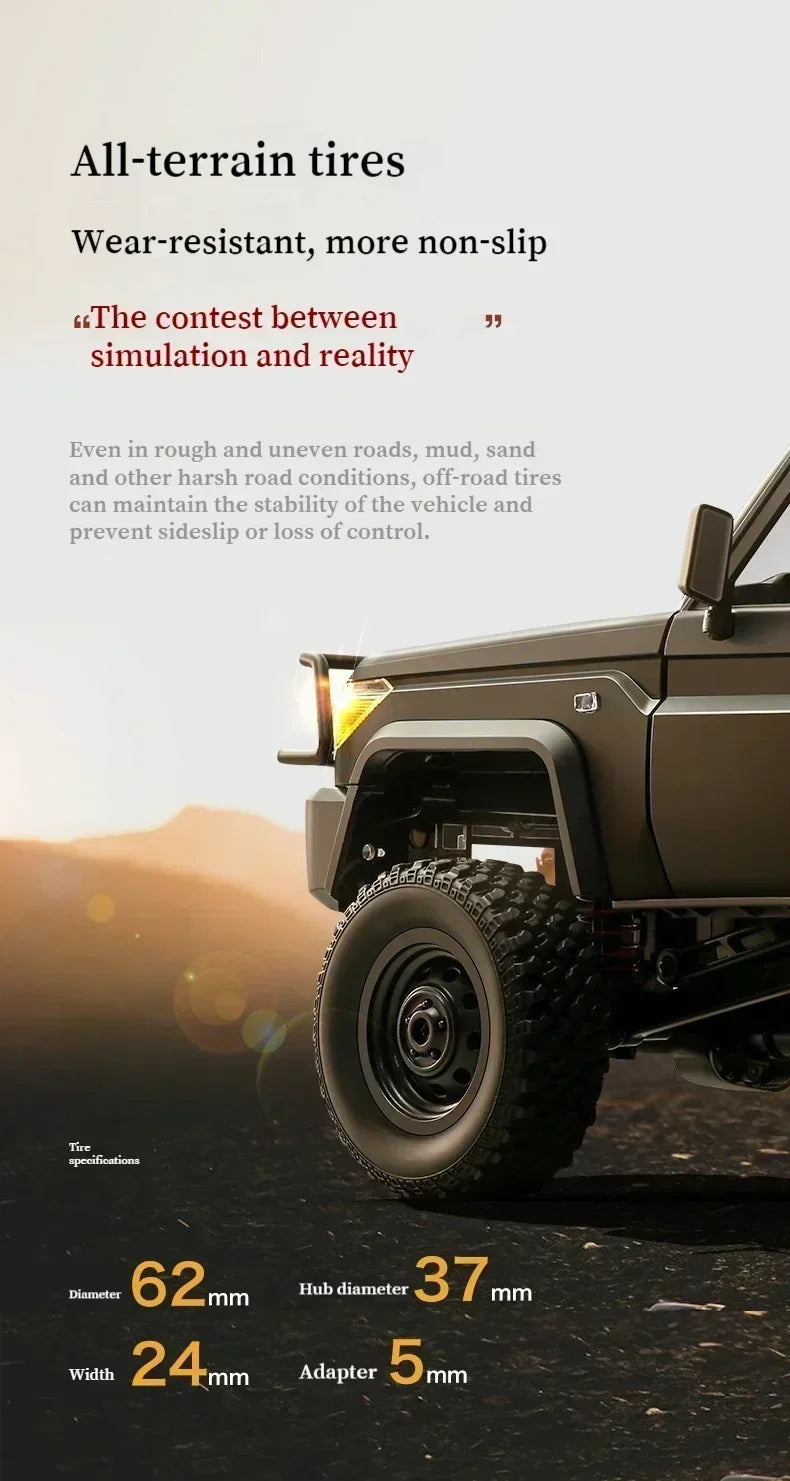 MN128 1/12 RC Car 4WD Jeep Model 2.4G Remote Control LED Light 4X4 Off Road 4WD Climbing RC Truck Electric Toy Car Gift for Boy
