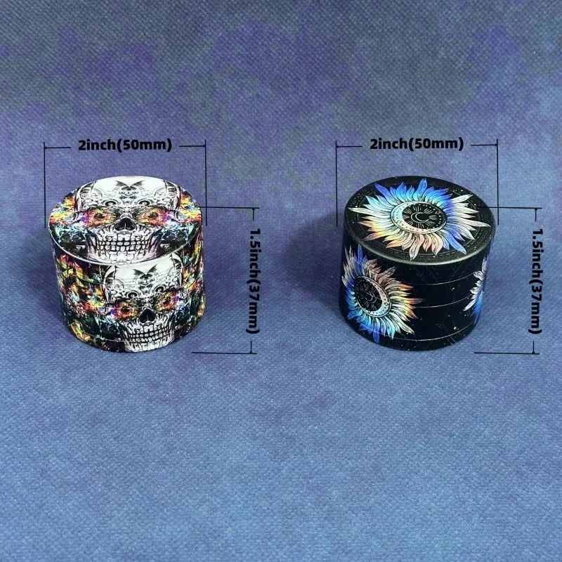 2inch Moon Herb Grinder Spice Manual Crusher Metal Pestle 4-Layers Pepper Mortar Salt Mill Grinder Tools Smoking Accessories