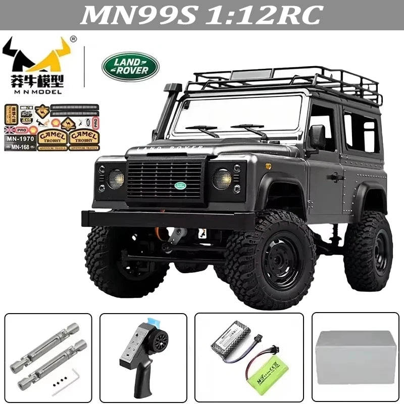 MN128 1/12 RC Car 4WD Jeep Model 2.4G Remote Control LED Light 4X4 Off Road 4WD Climbing RC Truck Electric Toy Car Gift for Boy