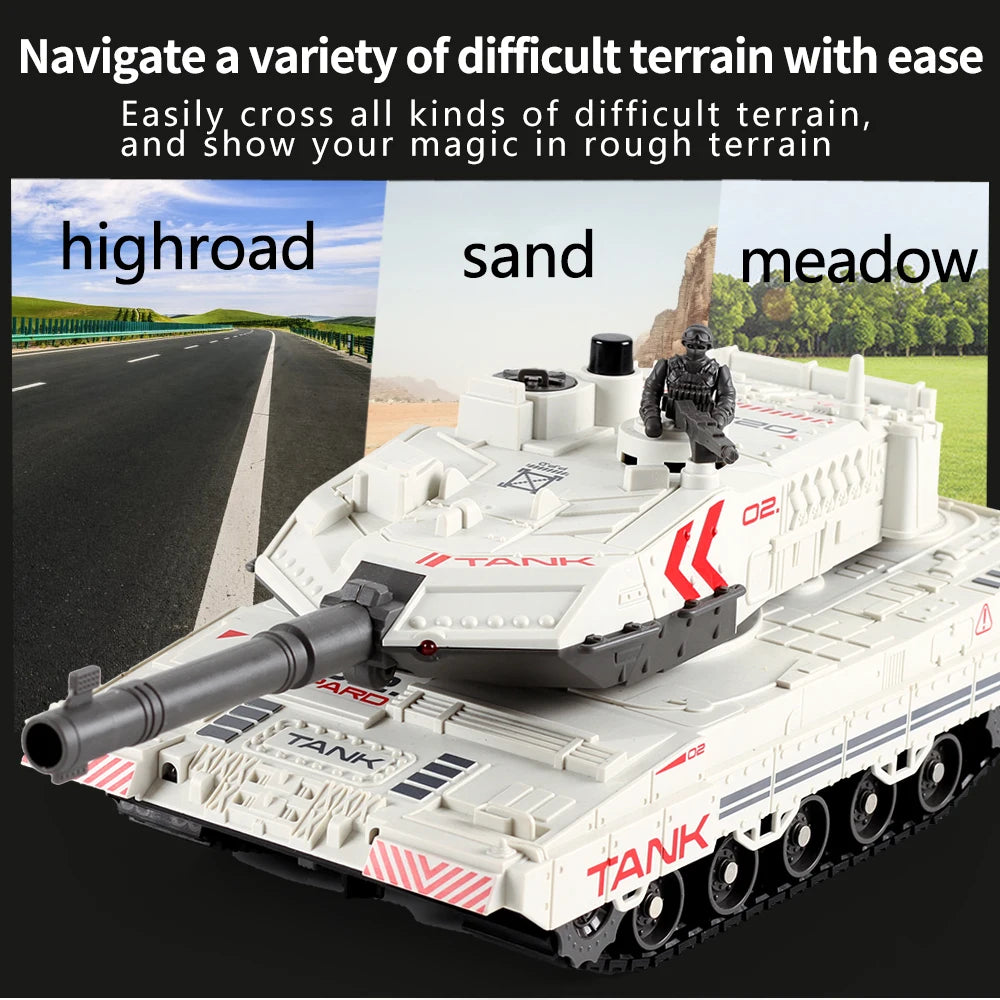 2.4G Tracked Simulation Remote Control Tank Water Bomb Spray Remote Control Vehicle War Armored Vehicle Model Children Toy Gift
