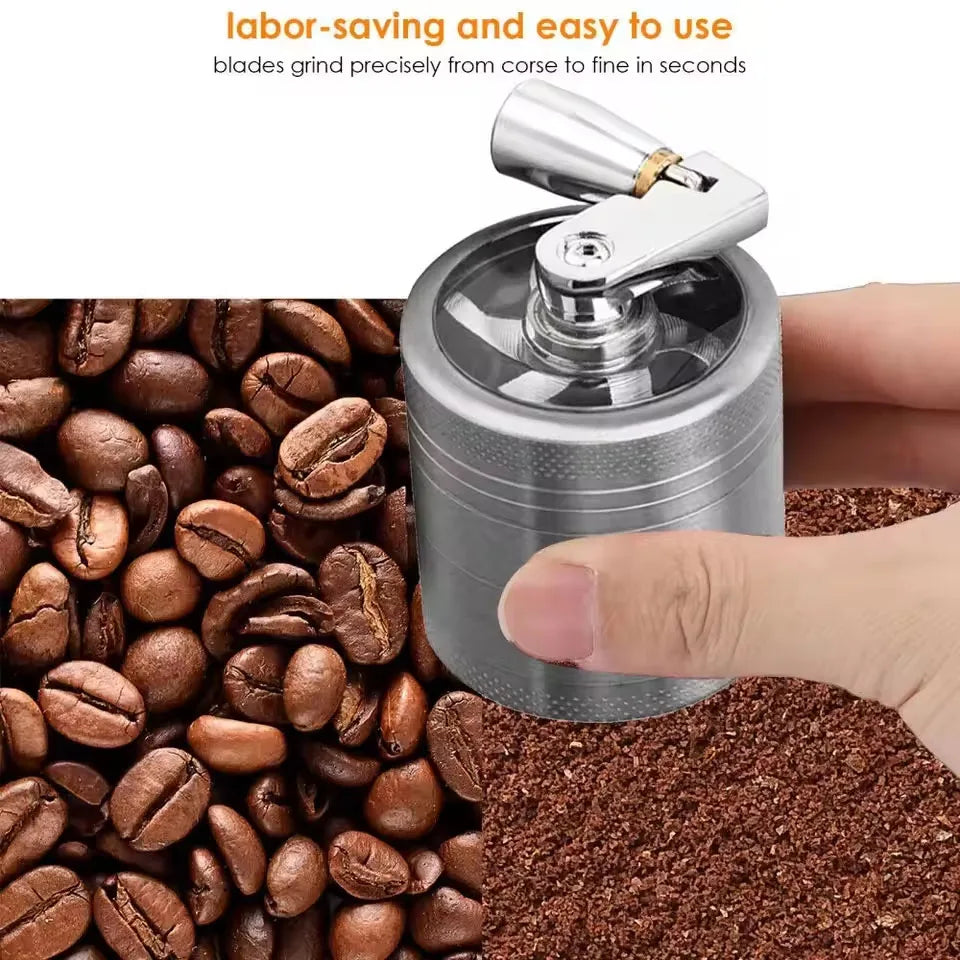 63MM 4 tier hand cranked zinc alloy herb grinder herb grinder spice grinder for smoking accessories, hard spices
