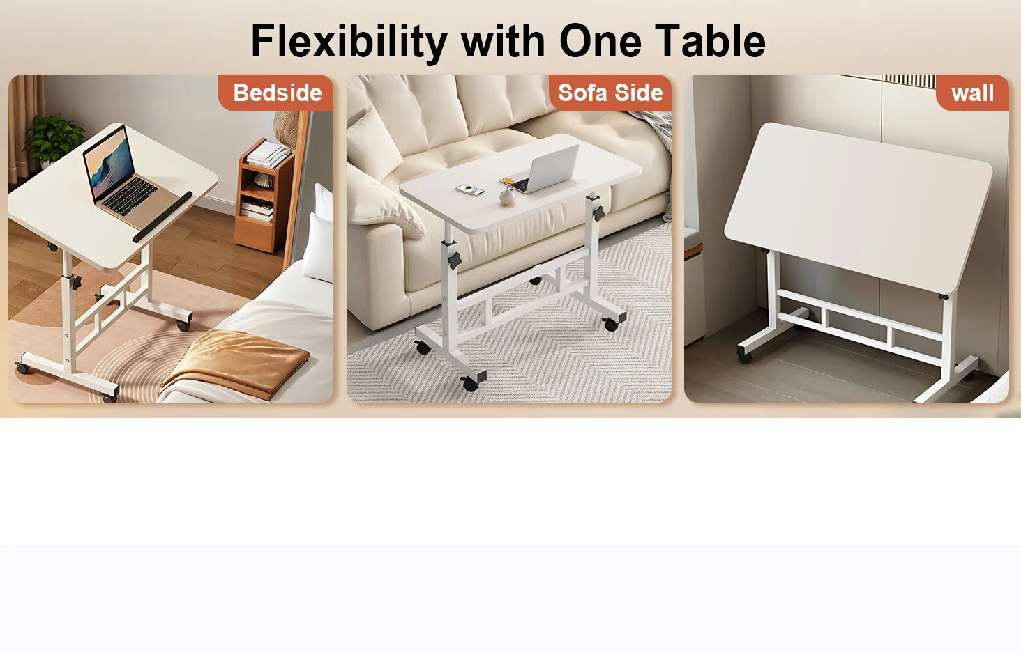 Standing Desk Adjustable Height 23.6" - 35" and Angle 0° - 90°, Space-Saving, Ergonomic Mobile Computer Desk with Universal Whee