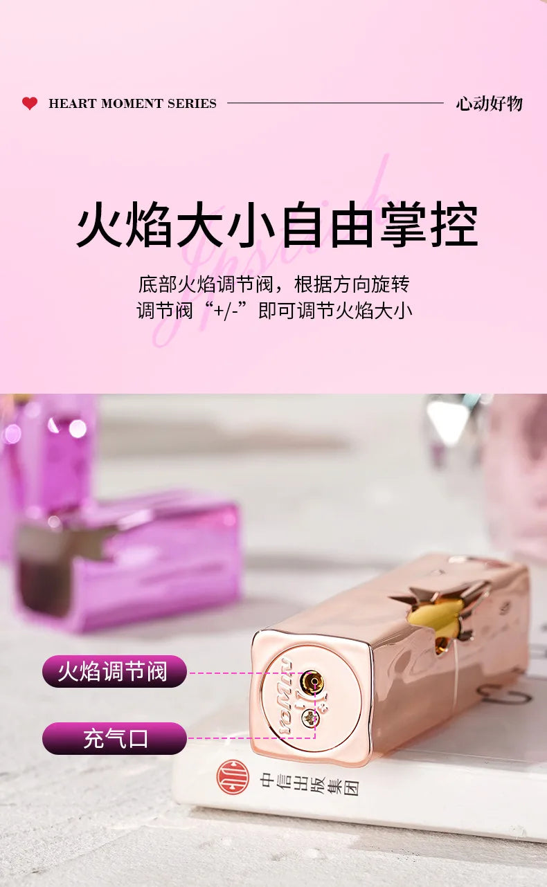 NEW Creative Lipstick Lighter Portable Open Flame Cigarette Lighter Female Student Lighter High-Value Smoker Gifts 2025
