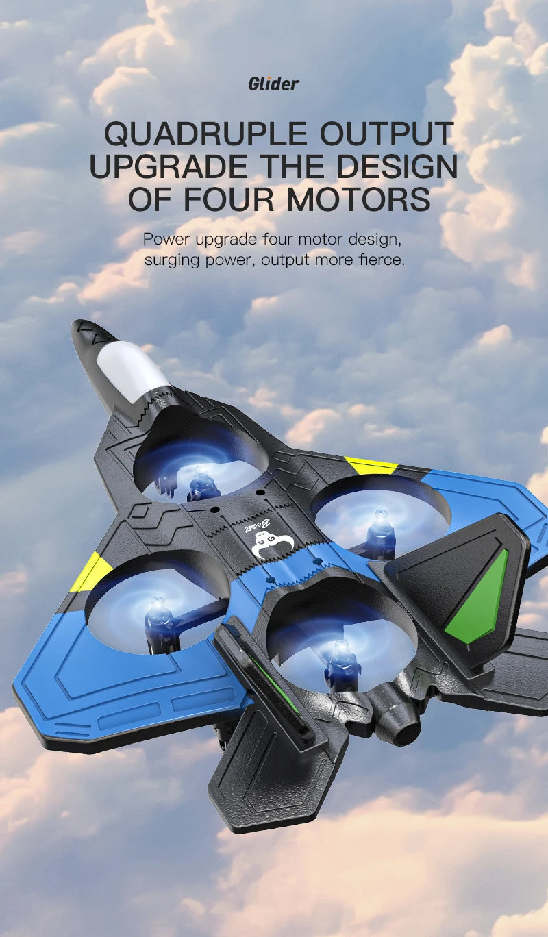 RC Aircraft Fighter 2.4G 4CH 6-Axis Gyroscope Automatic Balance 360° Rollover EPP RTF Electric RC Glider Airplane Toys For Kids
