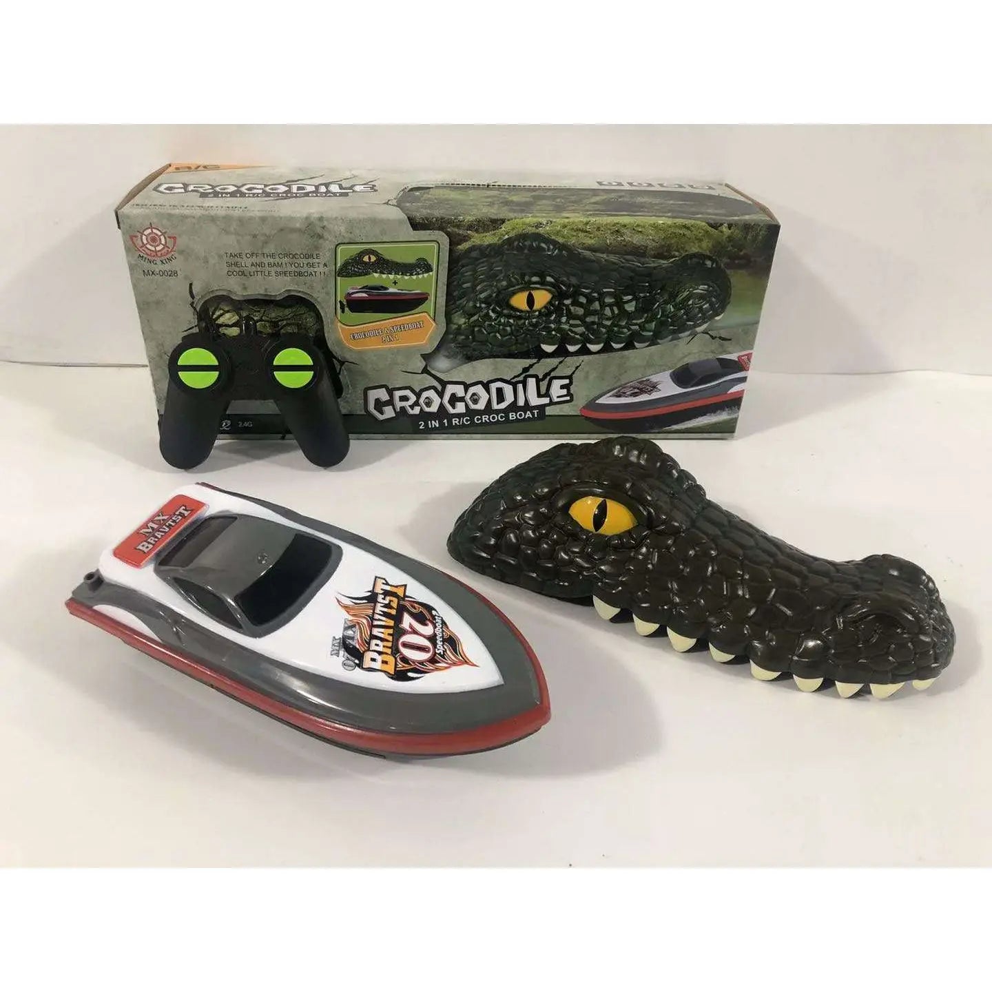 Remote Control Crocodile Boat Fast  Toy ip Simulation Children's Plaything Handheld Controller Operated Model Boat