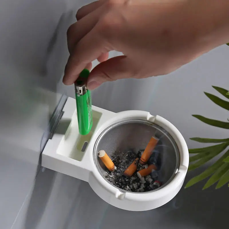 Ashtray, New Chinese Ashtray Creative Gift, Toilet Wall-mounted Ashtray With Lid, High Value, Anti-fly Ash Cute
