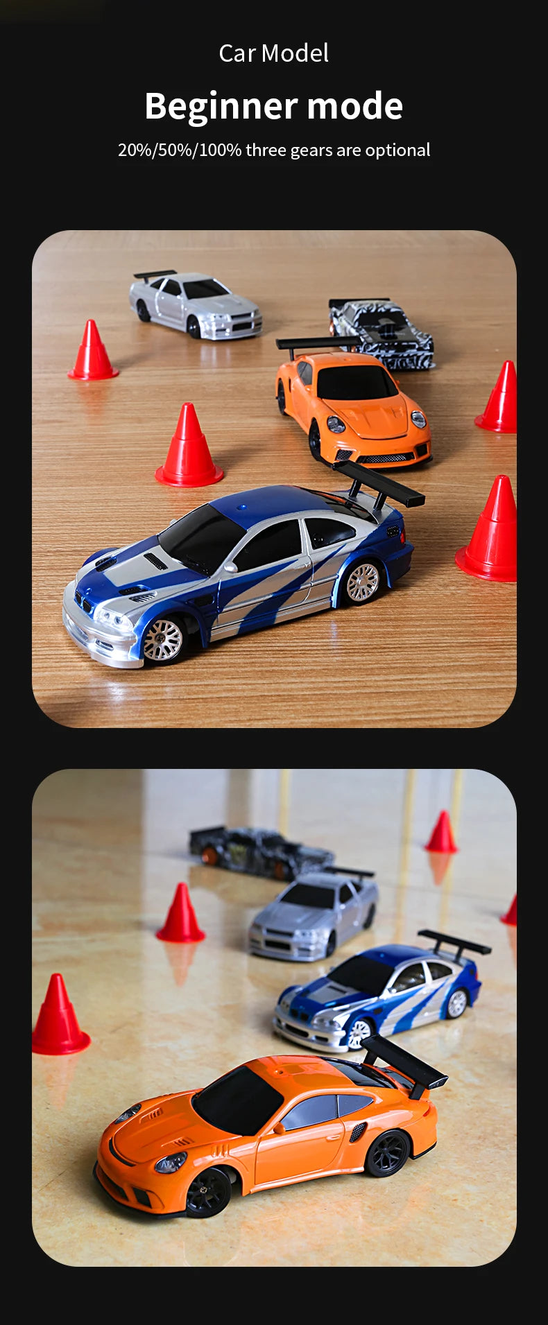 Upgraded Gyro 1/43 RC Drifting Car Racing RTR 4WD High Speed Radio Control Model 2.4G Drift Race Vehicle Mini Gifts